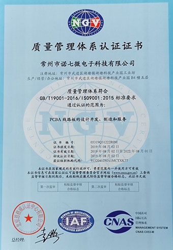 Quality management system certification (CN)